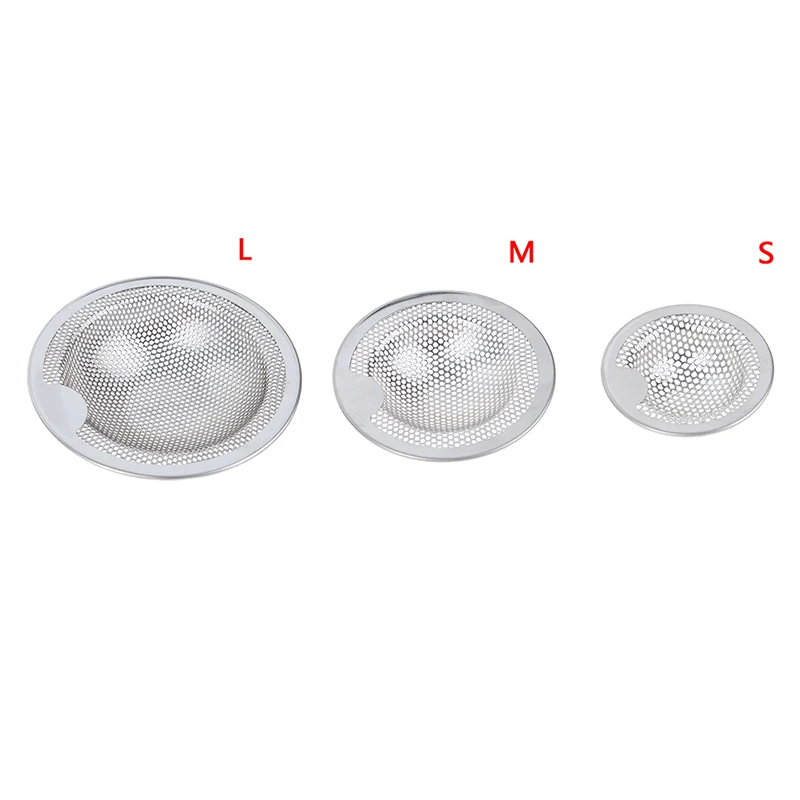 

S/M/L Stainless Steel Bathtub Hair Catcher Stopper Shower Drain Hole Filter Trap Kitchen Metal Sink Strainer