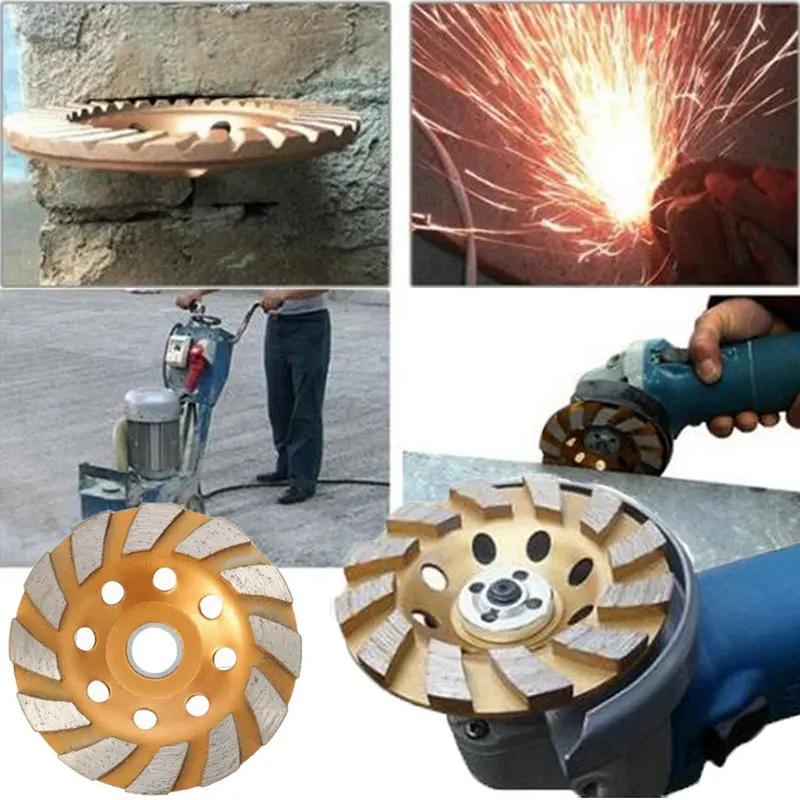 

Diamond Segment Grinding Wheel Cutting Cup Disc Grinder Concrete Granite Stone + Washer Ginding Wheel Machine Rotary Tool