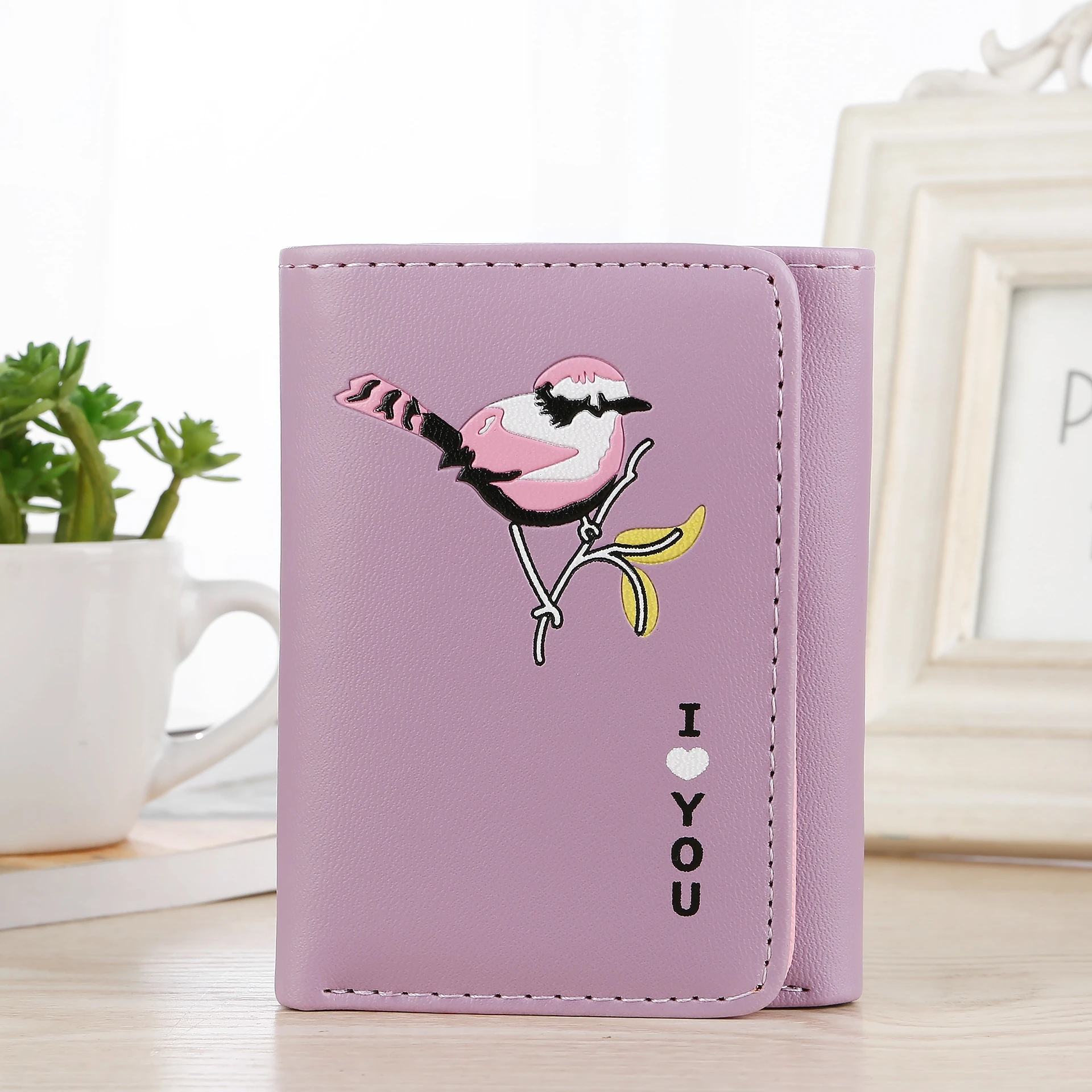 Корейская версия женский маленький свежий кошелек кожаный милый короткий с