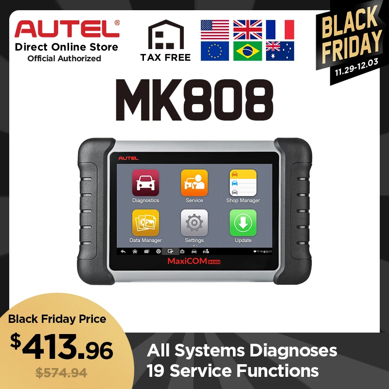 Autel MaxiCOM MK808 OBD2 сканер профессиональный авто инструмент для диагностического сканирования автомобиля OBD 2 код читателя ODB2 ключ кодирования MX808 MD802 DS808