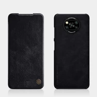 flip leather case for xiaomi poco x3 nfc original nillkin qin flip full cover for pocophone x3 pro x 3 phone funda x3 case bags
