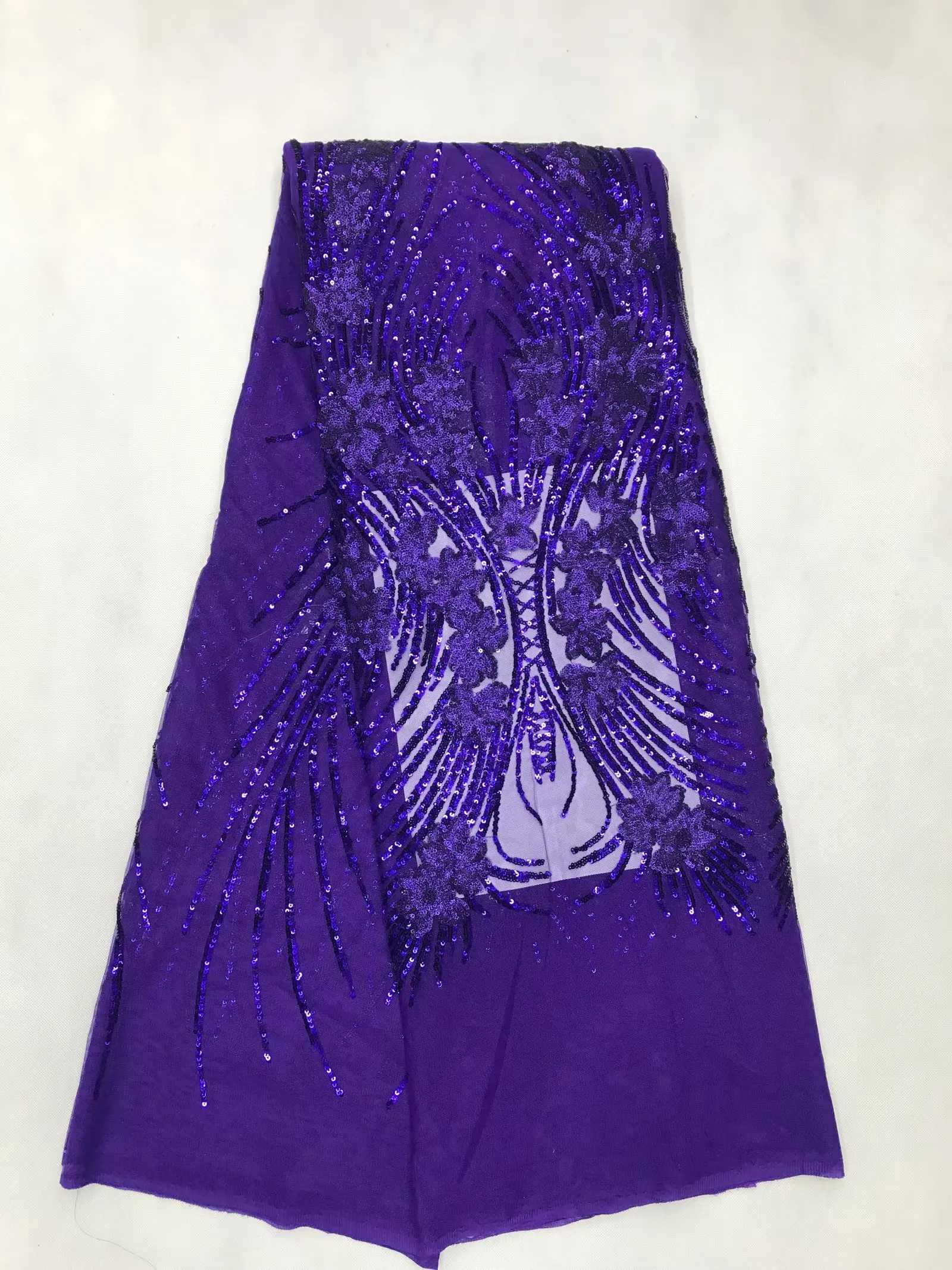 

2021 High Quality Nigerian Lace Fabrics Latest Mesh African Sequins Lace Fabric Bride Guipure French Net Lace Fabric JL31521