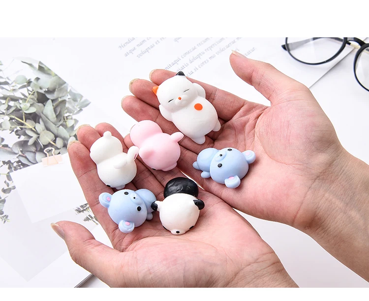 Милые мягкие игрушки Mochi Cat Squeeze Healing Fun Kids Kawaii, игрушка для снятия стресса, Декор, животные, игрушки Noverty, стоп-стресс
