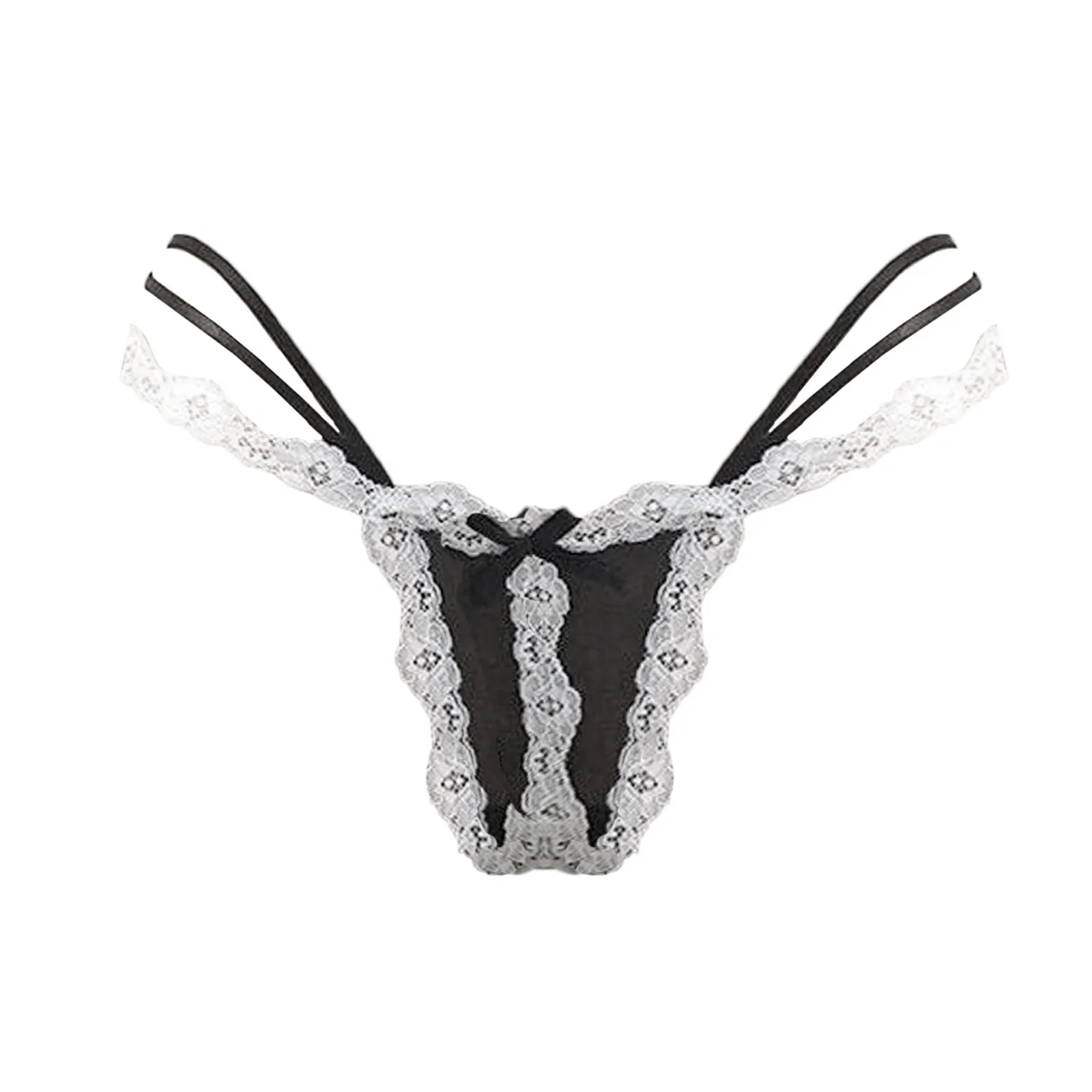 

Lace Thong Panties Lingerie Soft Comfortable Bowknot Sexy Nightwear G-string Briefs Lady Thongs Breathable Seamless Underwear