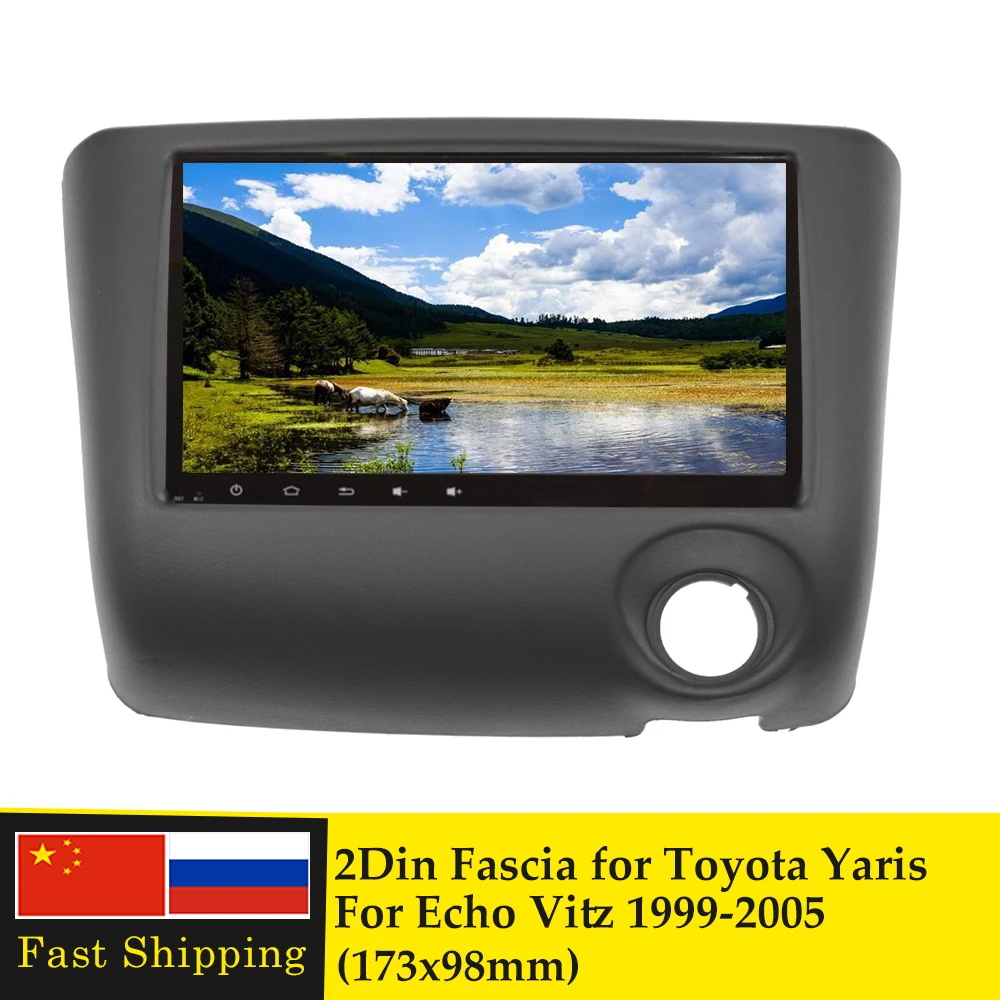 Автомобильная магнитола 2 DIN Fascia Для Toyota Yaris Echo Vitz 1999-2005 DVD-плеер стерео панель