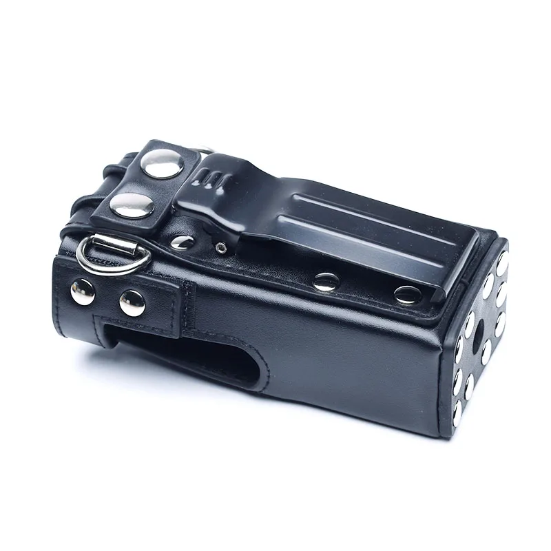 OPPXUN For Motorola Radio GP328 Leather Carrying Case Bag Holder With Belt Strap GP340 GP360 GP380 Walkie Talkie Carrying Case