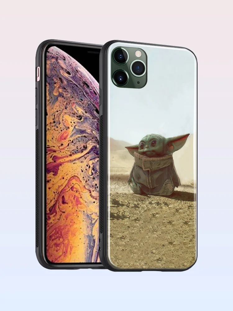 Baby yoda meme милый мягкий силиконовый чехол из закаленного стекла для телефона, чехол для apple iPhone 6 6s 7 8 Plus X XR XS 11 Pro Max