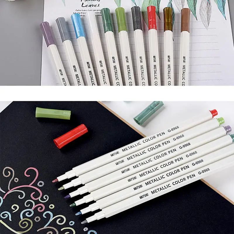 10 шт. металлическая цветная ручка для рисования цветов маркер шин граффити DIY