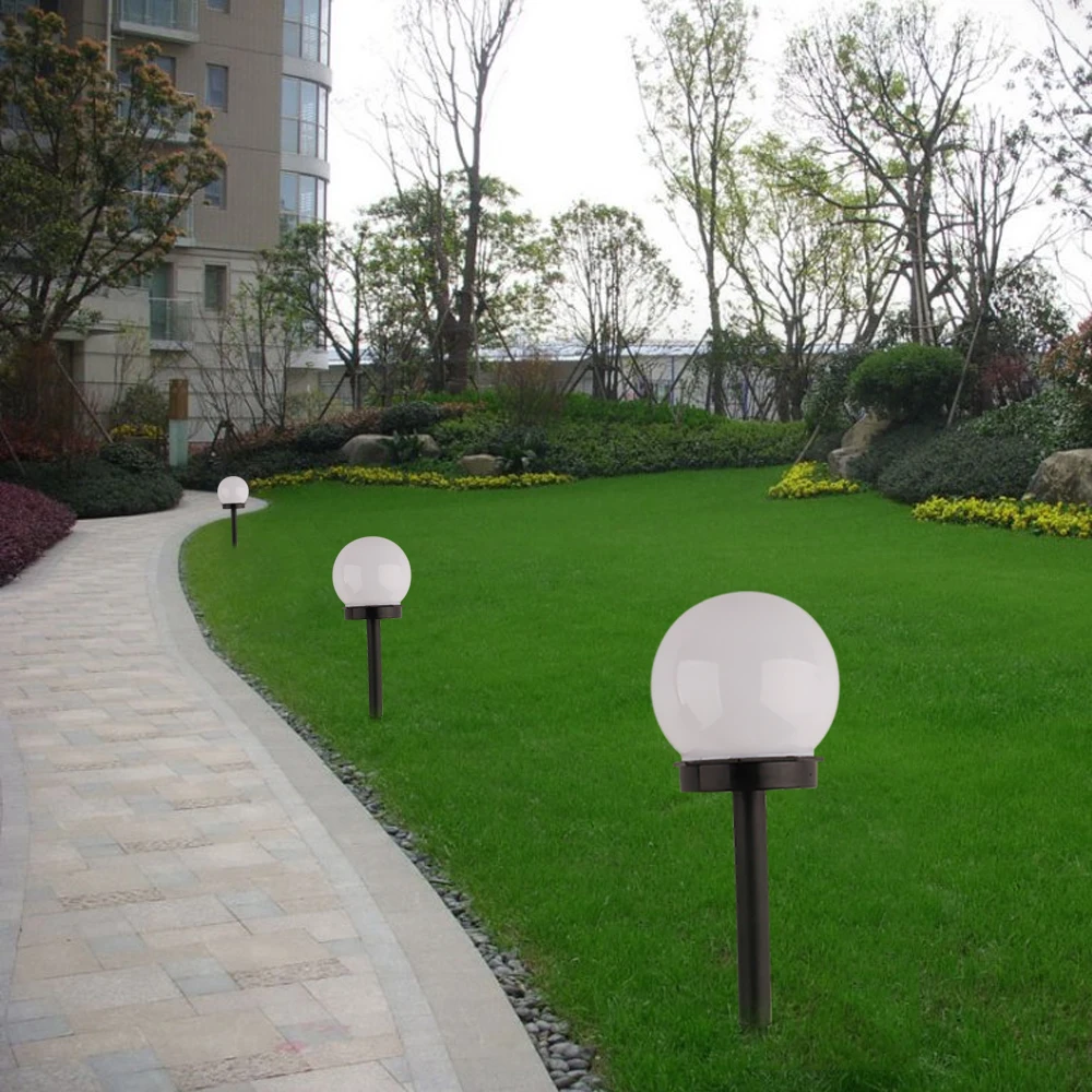 Solar Round Bulb In-Ground Lawn Aesthetic Decorative Courtyard Gardent One For Four Rural Light | Лампы и освещение