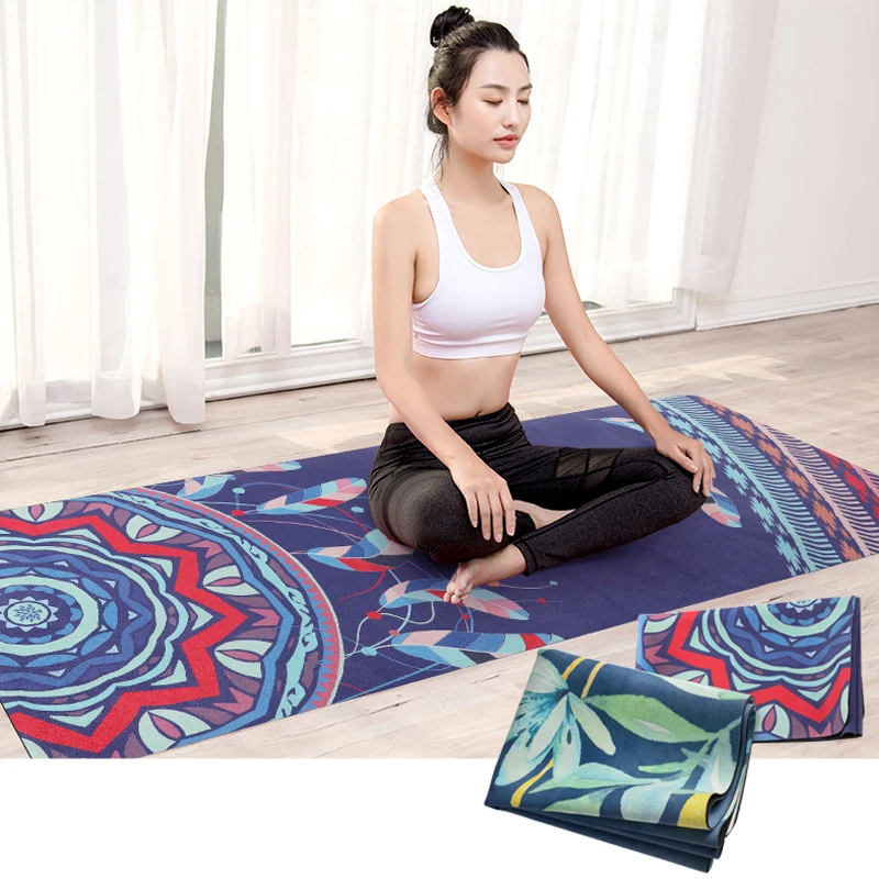 Тонкий дизайнерский коврик для фитнеса и йоги 1 5 мм замшевые резиновые прокладки