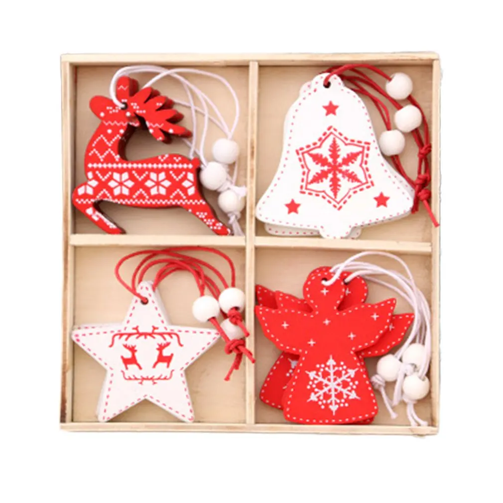 

Wooden Christmas Tree Pendants Home Christmas Decoration Accessories Christmas Hanging Ornaments Christmas Kids Gifts