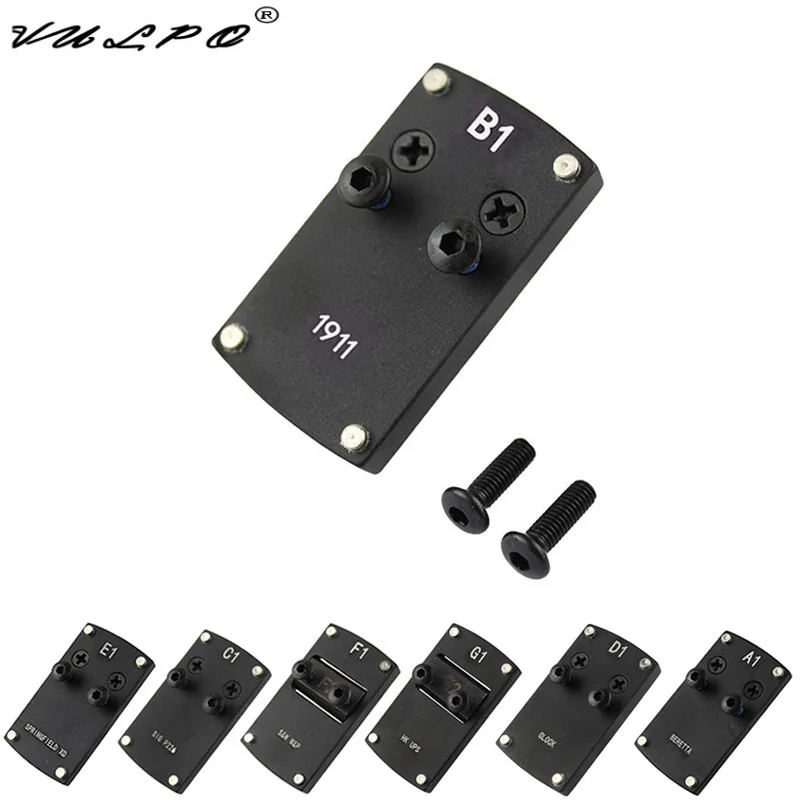 

VULPO Micro Reflex Red Dot Sight Mount Base Adapter Plate For Colt 1911 Beretta HK USP SIG P226 Springfield XD S&W M&P