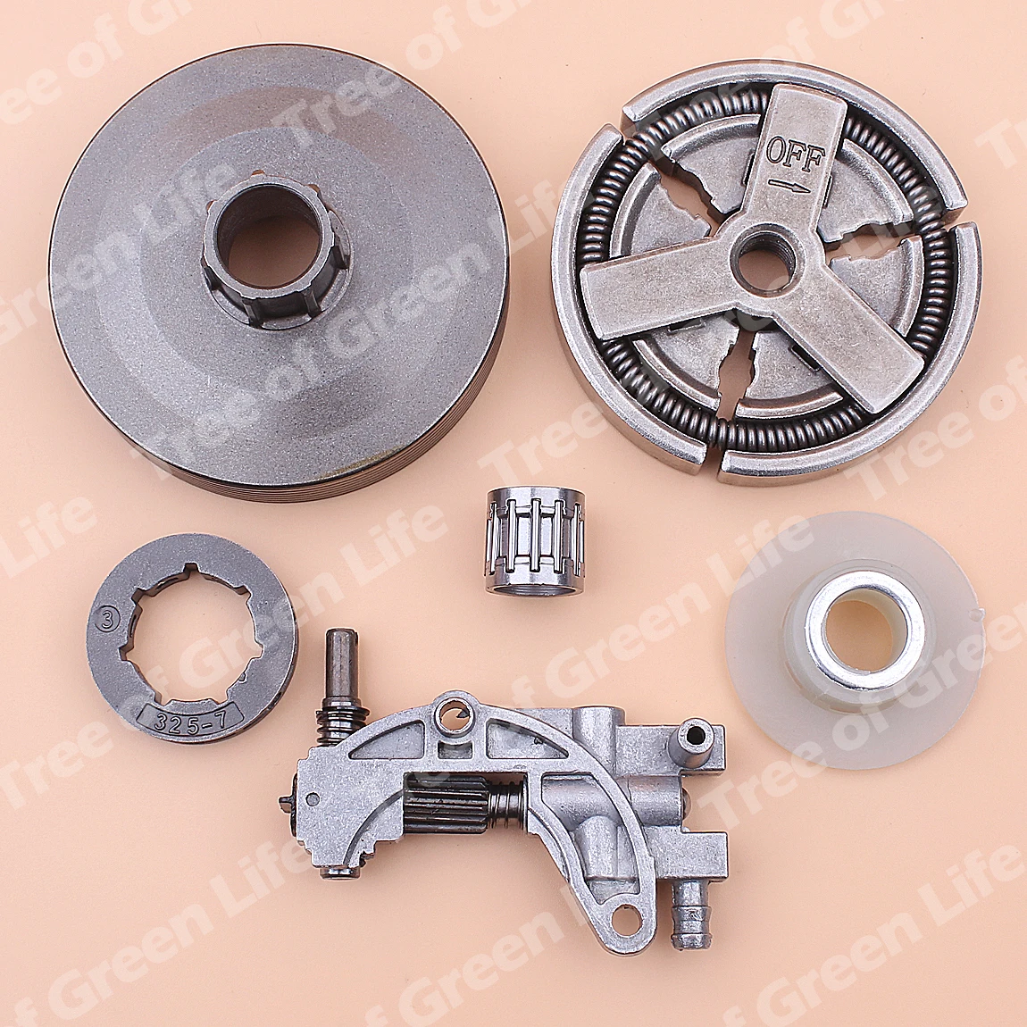 Clutch Sprocket Rim Drum For Chinese 4500 5200 5800 45cc 52cc 58cc Oil Pump Worm Gear Bearing Kit Chainsaw | Инструменты