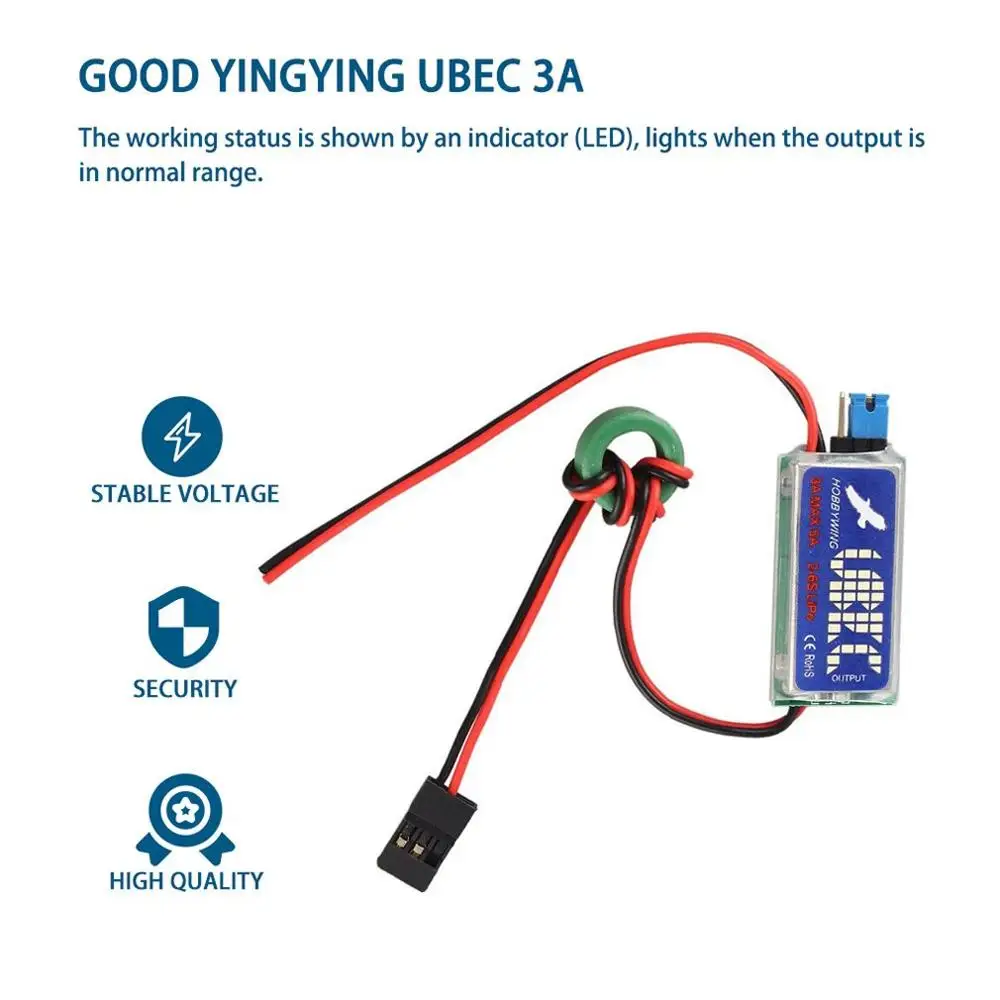 Горячая Распродажа, 5 В/6 в HOBBYWING RC UBEC 3A Max 5A, самый низкий РЧ шум BEC, полное экранирование, антипомех, импульсный регулятор, новая распродажа