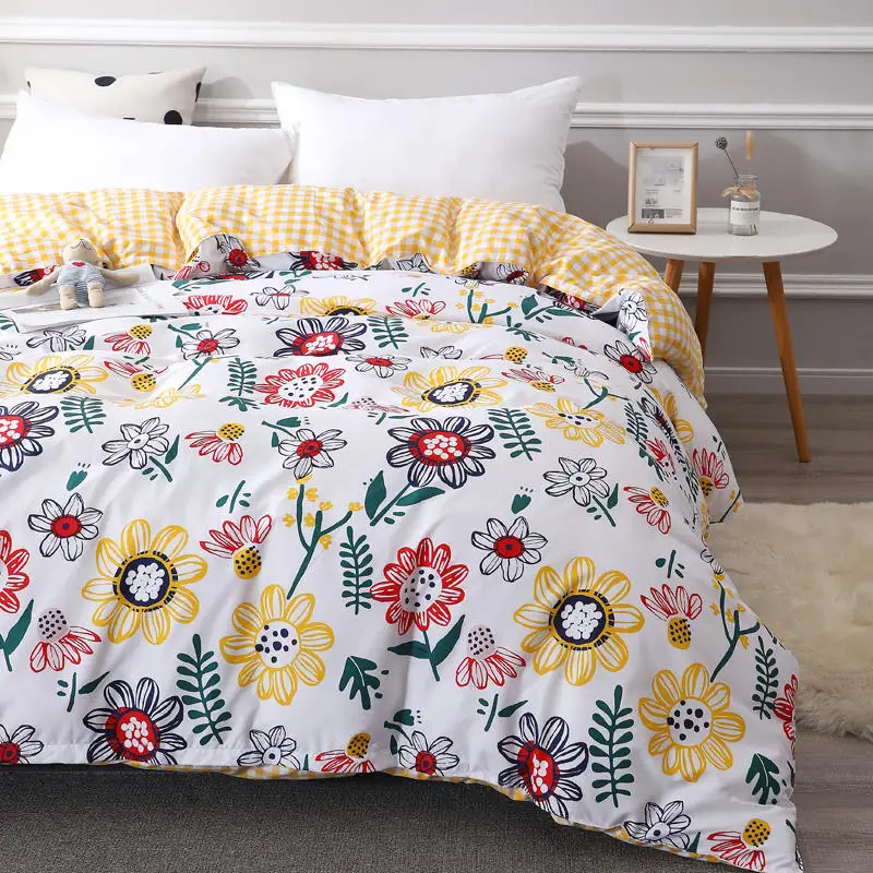 

Bonenjoy 1 pc Duvet Cover Queen King Size Coloful Bedding For Home Flower Pattern Sweet Style Quilt Covers housse de couette 240