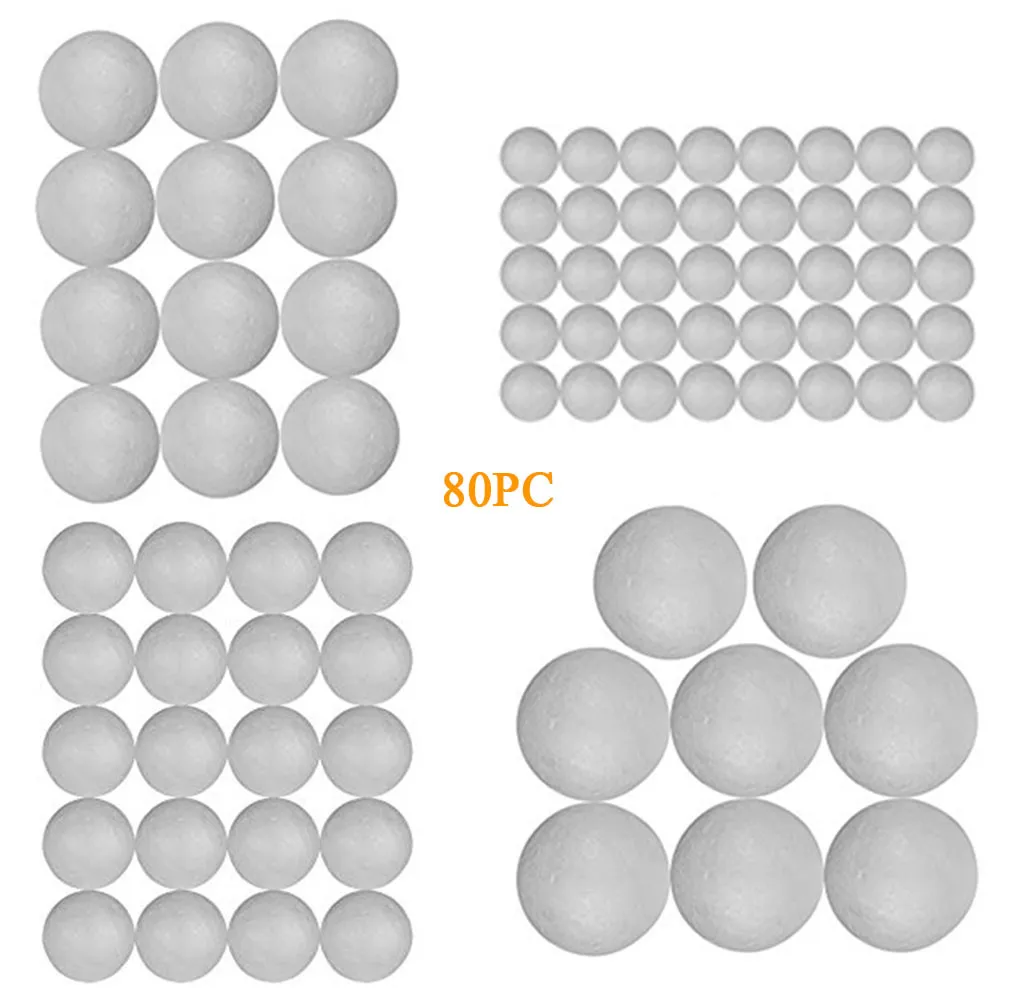 80 шт DIY вечерние свадебные шары для украшения поделок моделирование Полистирол