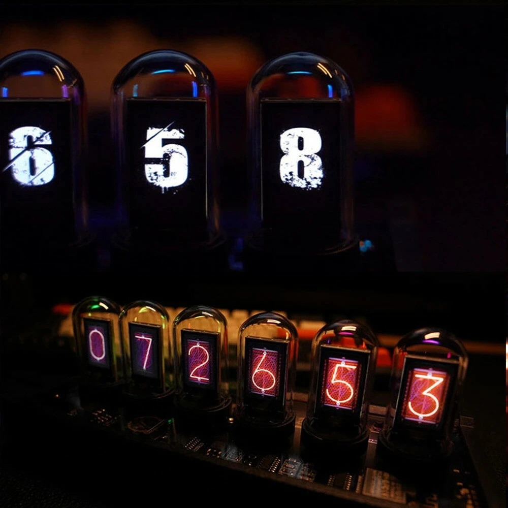 Цифровые часы IPS Nixie Tube электронный календарь 6 бит ЖК дисплей фотография времени
