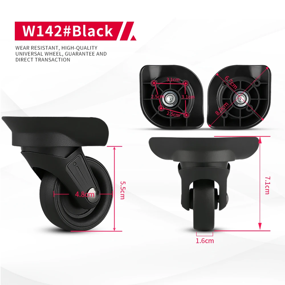 DILONG Macro Ling W142 Luggage universal wheels accessories replacement repair trolley suitcase travel high-quality wheel