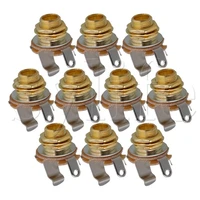 st  cke 6 35mm Gold Ausgang Jack Buchse f  r Elektrische Gitarre Bass Teile