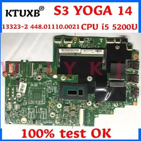 KTUXB Lenovo Thinkpad S3 YOGA 14 13323 2 448.01110.0021 материнская плата для ноутбука ЦП i5 5200U DDR3 100% ТЕСТ