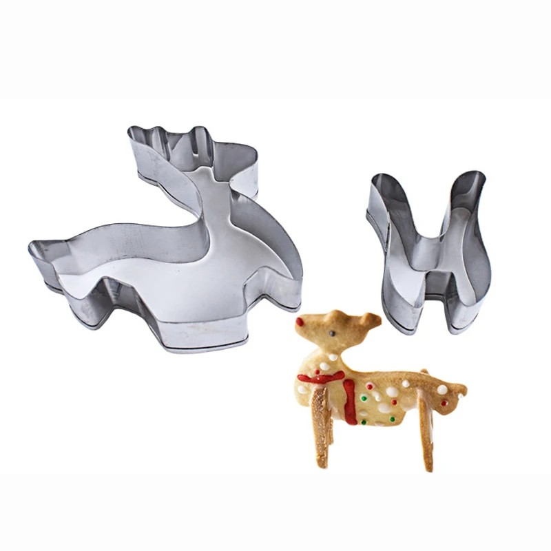 8 шт 3D нержавеющая сталь Рождественская форма для печенья елка Снеговик Форма