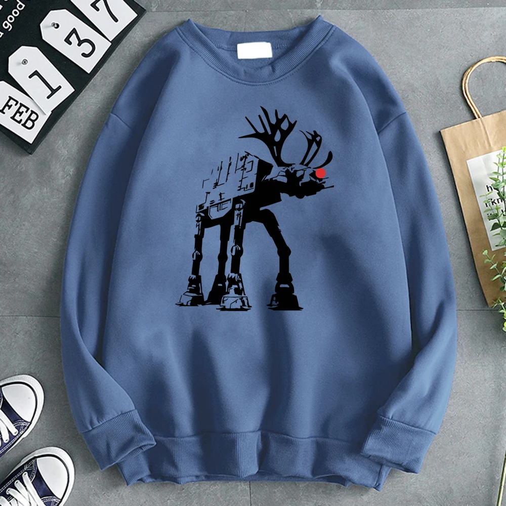 

Модная мужская флисовая толстовка с длинным рукавом и оленем