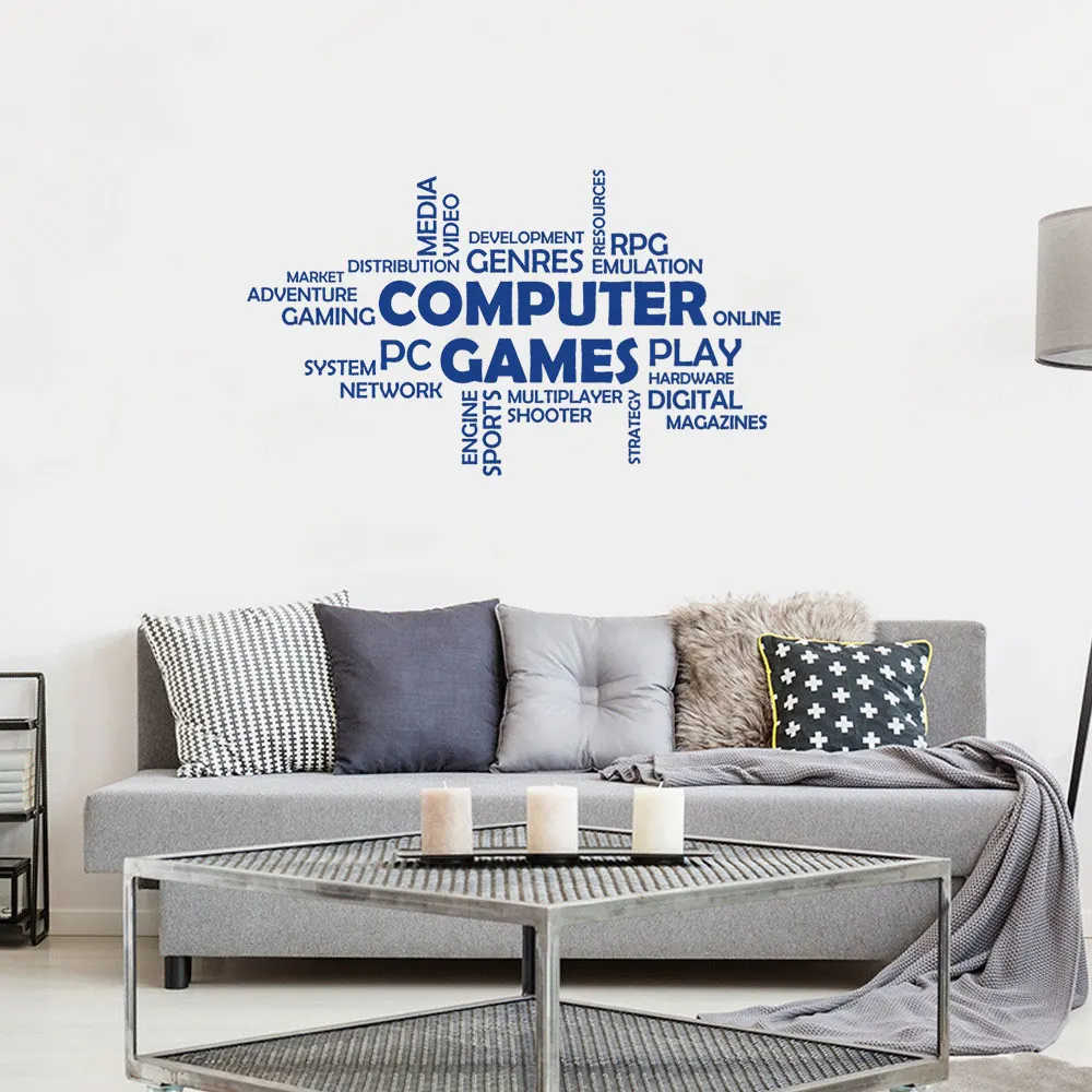 Виниловая наклейка на стену с изображением надписи облако