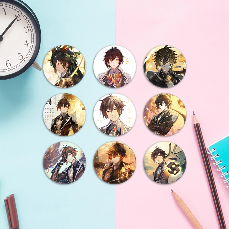 

Брошь Genshin Impact Badge Chibi Kazuha Yoimiya Ayaka Xiao Zhongli Hutao tataglia Yanfei Ganyu Venti Albedo Pin Decor Gifts