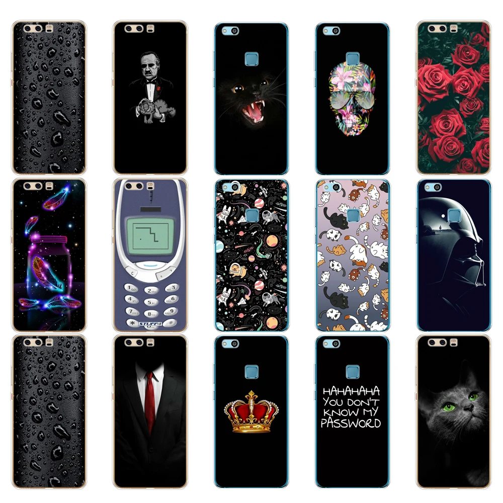 Чехол для huawei P10 LITE Plus 2017 мягкая силиконовая задняя крышка из тпу чехол телефона 360