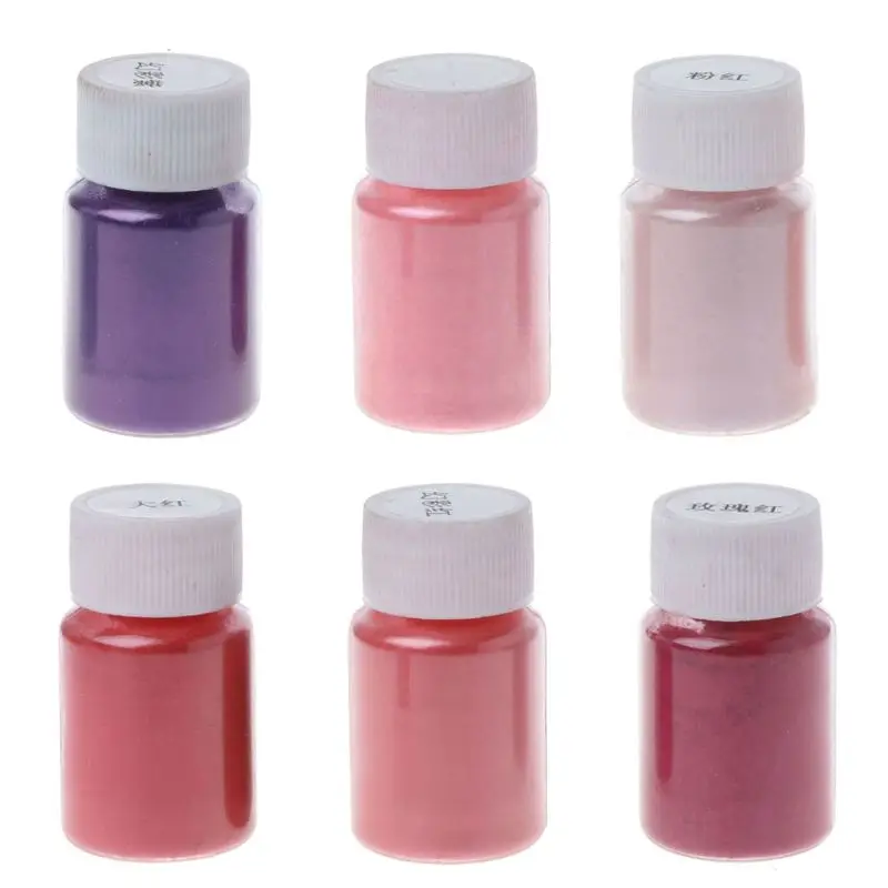 

6 Color Cosmetic Grade Resin Powdered Pigments Natural Mica Mineral Colorant Dye Dropshipping