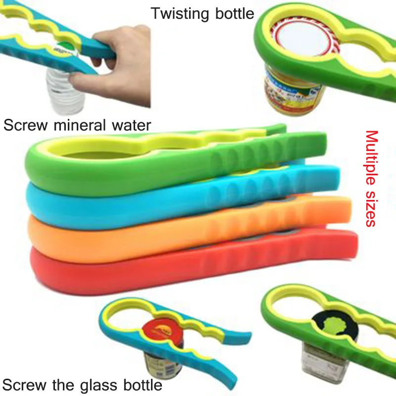 Открывалка для банок открывалка бутылок с силиконовой ручкой 4 в 1 винтовой