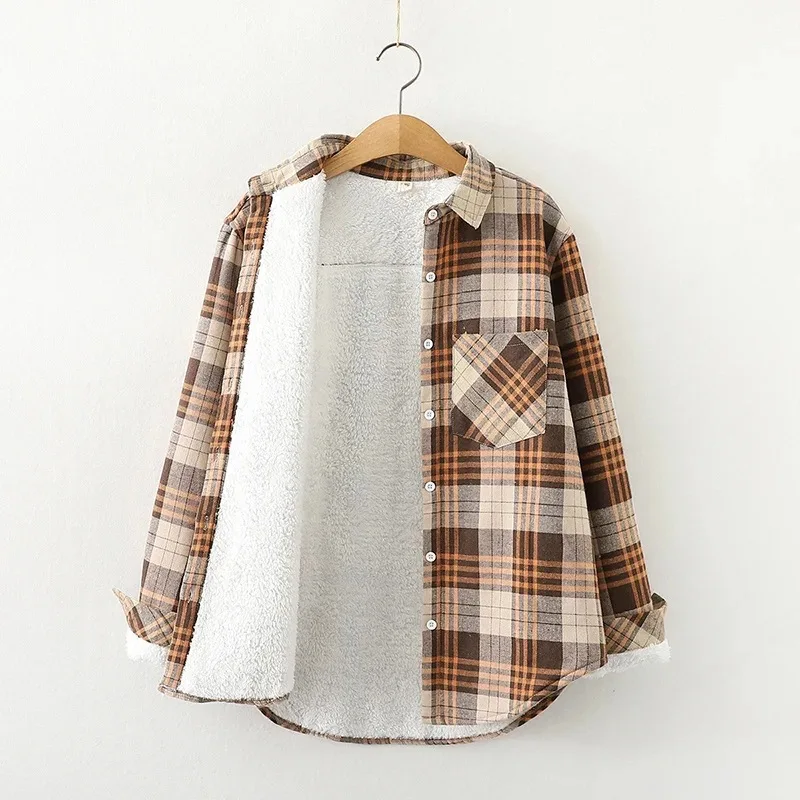 Рубашка женская Вельветовая зимняя осенняя розовая свободная - купить по