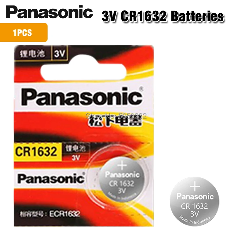 Panasonic 100% оригинальный CR1632 кнопочный Аккумулятор для часов Автомобильный