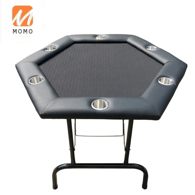 

43 inch 6 person discount folding portable Hexagon poker card table for sale