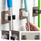 Крючок для швабры, клейкие многофункциональные крючки, настенный держатель, вешалка для метлы, органайзер для кухни и ванной комнаты