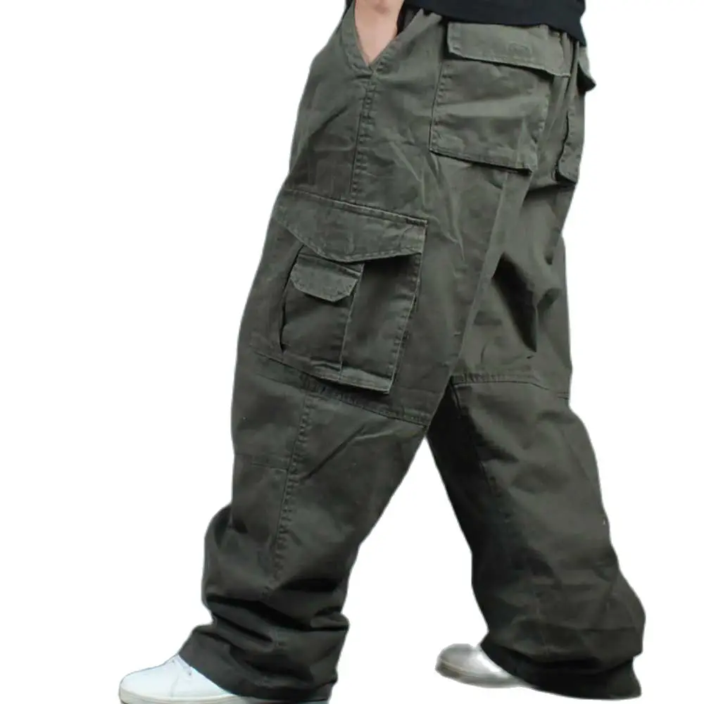 

Wide Leg Hip Hop Pants Men Casual Cotton Harem Cargo Pants Loose baggy Trousers Streetwear Plus Size Joggers Men Clothing