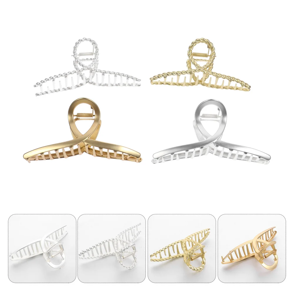 

4pcs Alloy Hair Claws Elegant Design Hair Claws Big Size Clips for Hair Holder