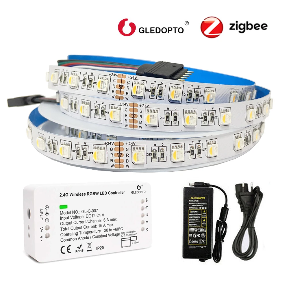 24V G светодиодный OPTO Zigbee 4IN1 светодиодные полосы 5050 RGBW/RGBWW затемнения светильник 5 м