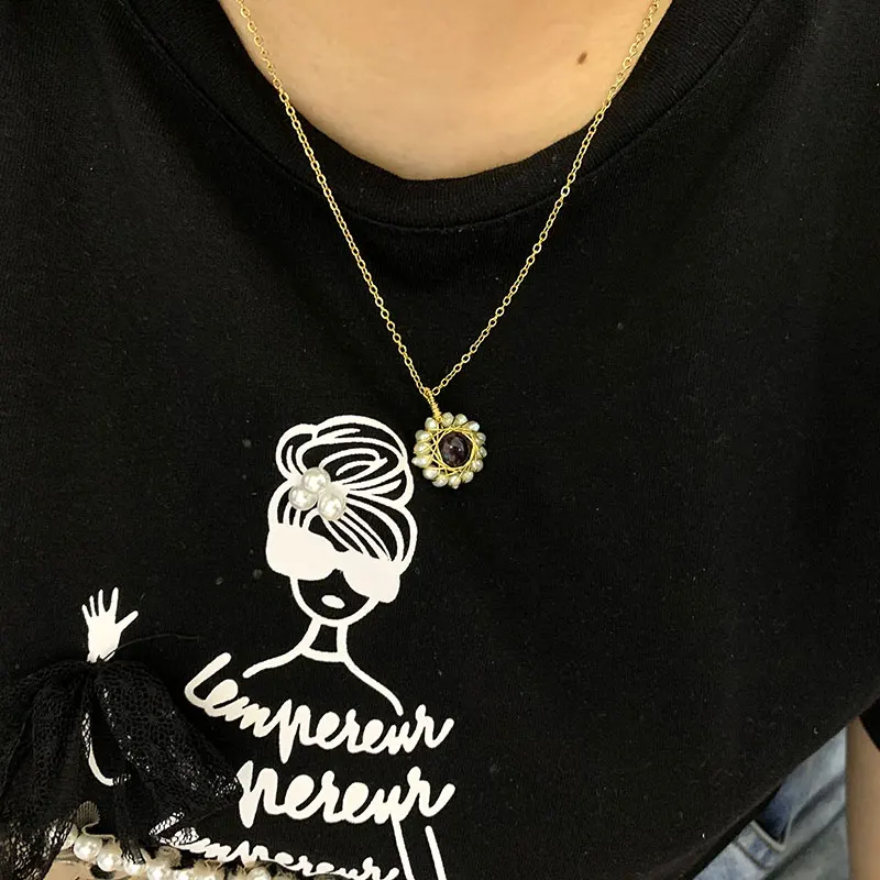 Жемчуг для начинающих натуральные жемчужные бусины наборы стальной цепи медная