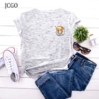 Женская летняя футболка JCGO, с коротким рукавом, 100% хлопок, размера плюс, S-5XL, с принтом Ленивца, с круглым вырезом, футболки, топы