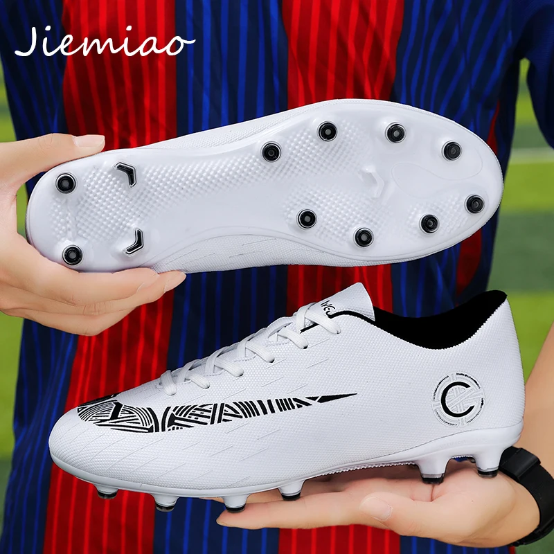 

JIEMIAO Professional Men Soccer Shoes Teenager Breathable Football Boots Futsal Playing Field TF/FG Cleats Adult Kids Sneakers