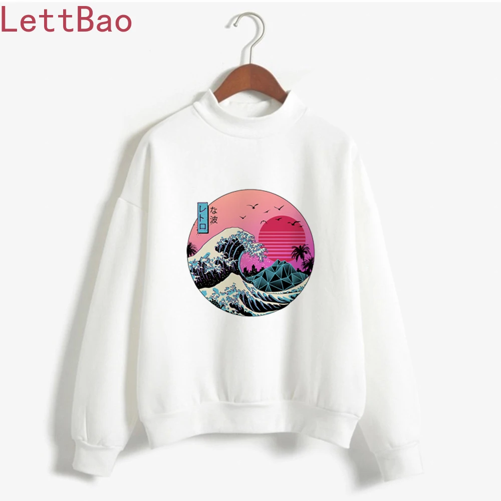 

New Print Vaporwave Casual Men Cute Autumn Pullovers Femme Tops Casual Hoodie Women Print Harajuku Plus Size Sweatshirts