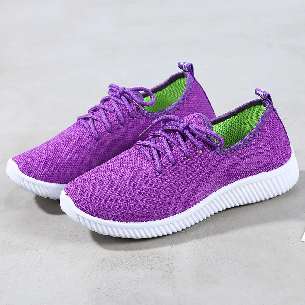 Женские кроссовки уличные однотонные дышащие лоферы с круглым носком мягкие