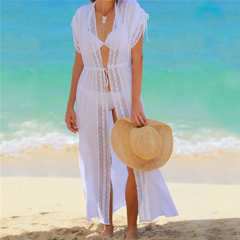 

Cotton Beach Cover up Kaftans Sarong Bathing Suit Cover ups Beach Pareos Swimsuit Cover up Womens Swim Wear Beach Tunic #Q494