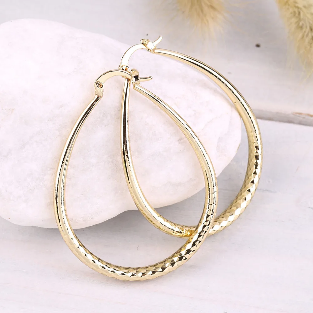 Verzilverd Oorbellen Fashion Sieraden Mooie Grote Cirkel Oorringen Kwaliteit Solid U Vorm Earrins Bijoux|Серьги-кольца| |