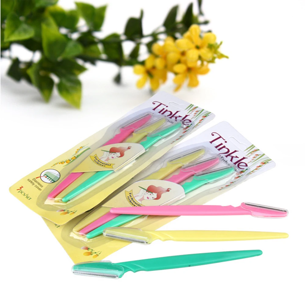 3 шт./компл. модные женские туфли e yebrow лезвие Триммер нож для бритья Бритва