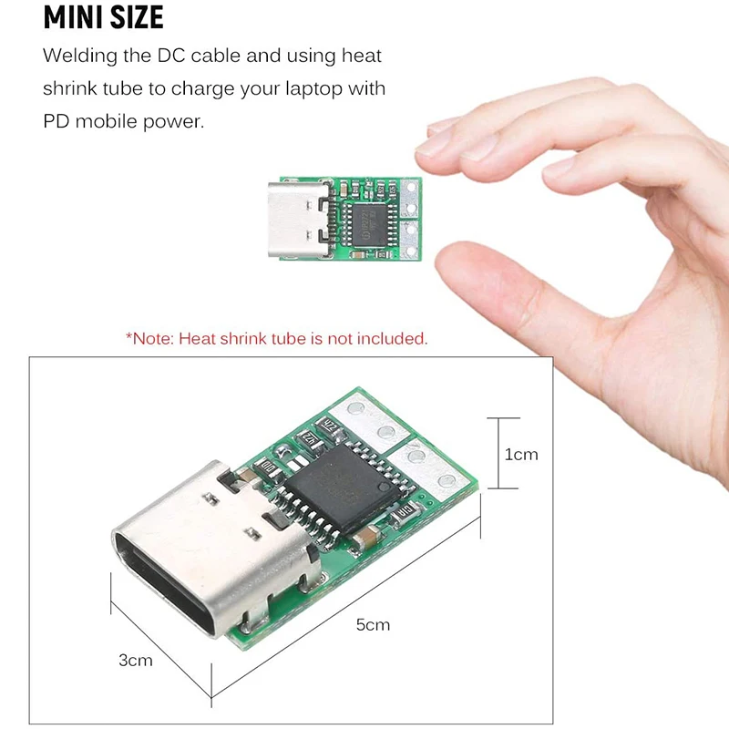 USB-C PD2.0/3.0 to DC Converter Power Supply Module Decoy Fast Charge Trigger Poll Polling Detector Tester(ZYPDS) | Электроника