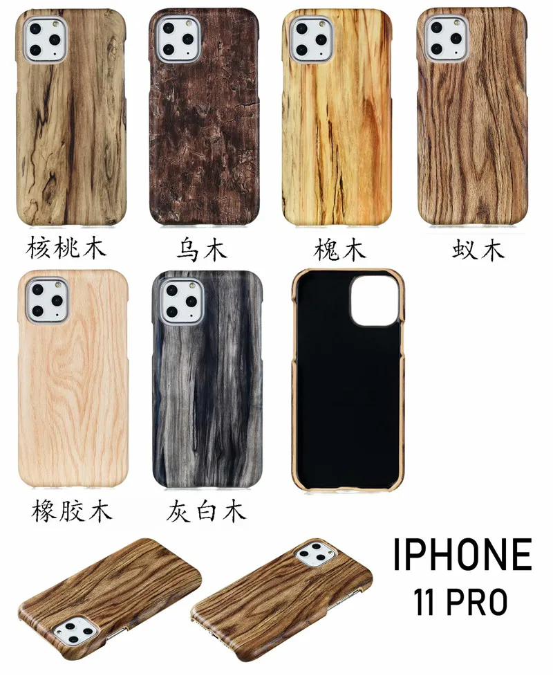 Для Iphone 11 por XS MAX XR X PU чехол роскошная деревянная зернистая защитная задняя панель для телефона чехол для iPhone 5 5S SE 6 6S 7 8 Plus Fundas