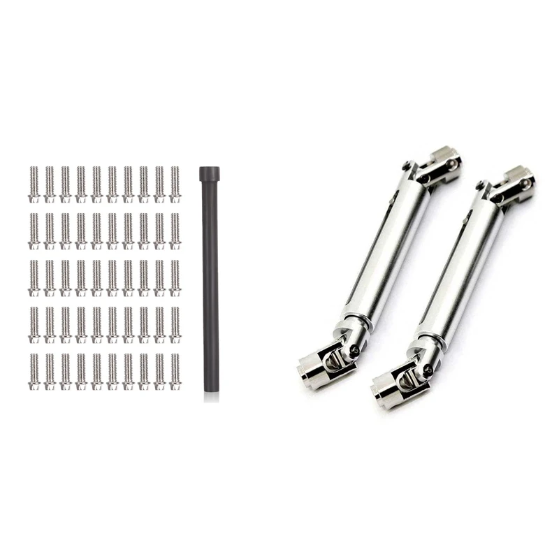 

1 комплект винтов 1,9 2,2 колесные диски для Traxxas TRX4 TRX6 Axial SCX10 90046 AXI03007,M2.5 и 2 шт. алюминиевый Средний приводной вал