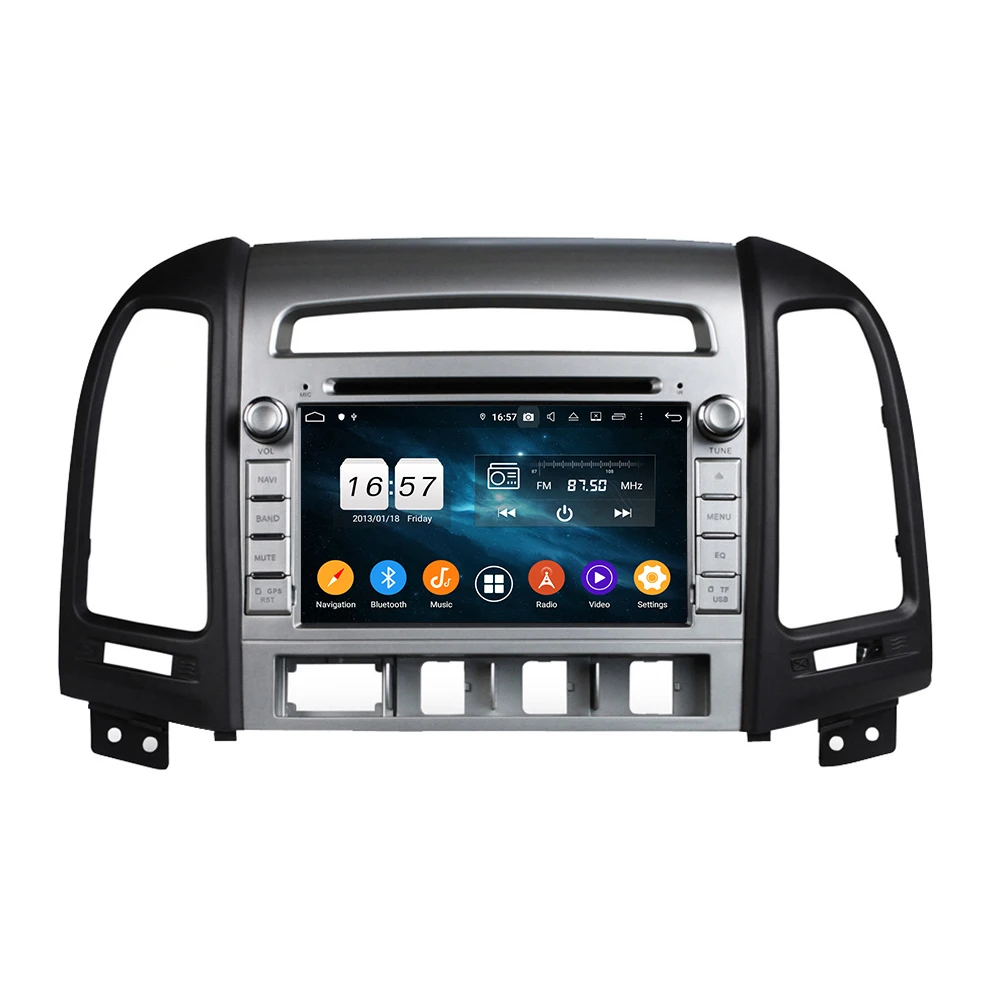 7 &quot2 Din Android 10 0 Автомобильный мультимедийный плеер 8 ядро для Hyundai Santa Fe 2006 2011 DVD